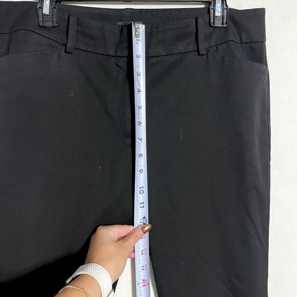 Ann Taylor Signature Fit Black Wide Leg Trousers Pants Just Below Waist - Size 8 - Picture 7 of 9